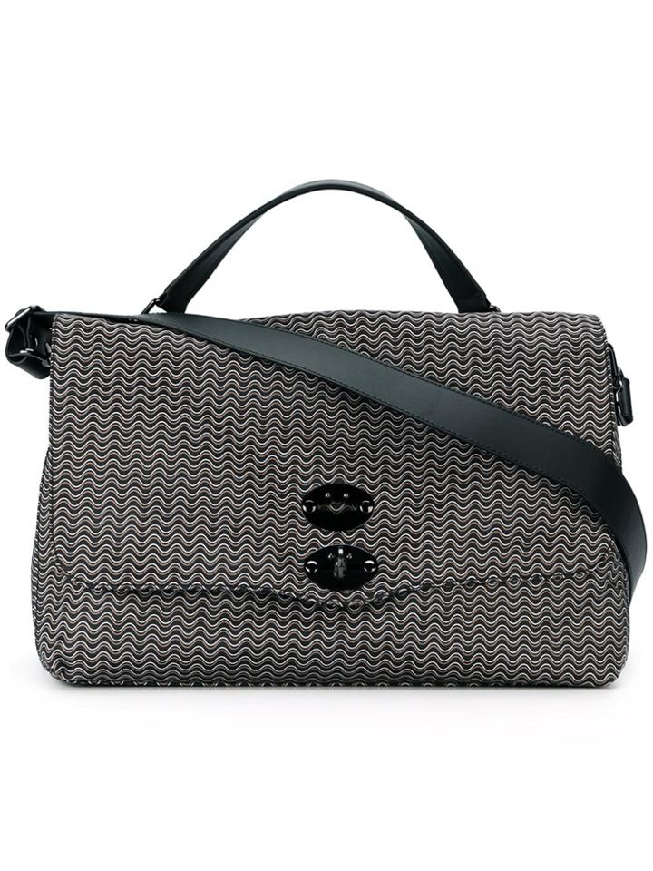 Zanellato Postina Printed Crossbody Bag - Black
