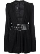Manokhi Buckled Wrap Mini Dress - Black