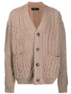 Amiri Cable Knit Cardigan - Neutrals