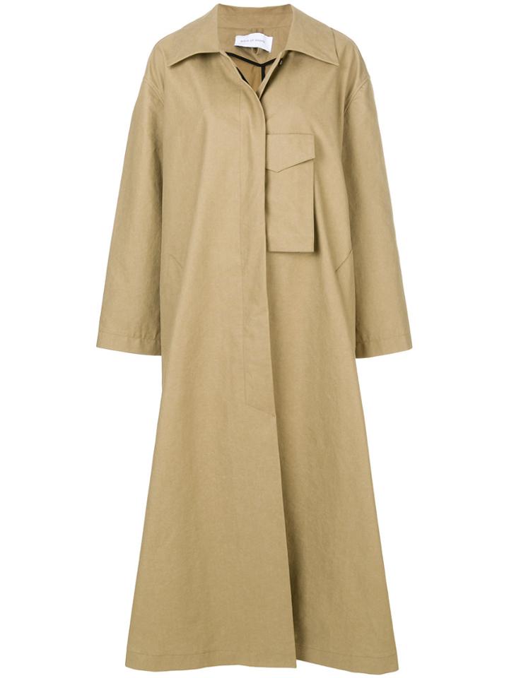 Walk Of Shame Straight Buttoned Coat - Nude & Neutrals