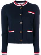 Thom Browne Stripe Trim Cardigan - Blue