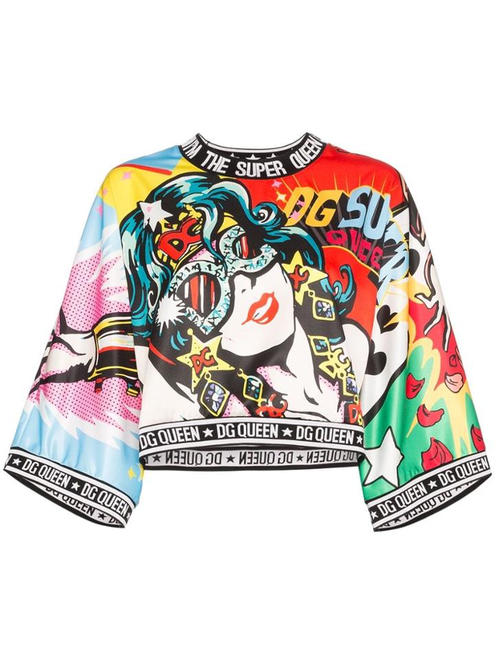 Dolce & Gabbana Super Heroine Print Top - Multicolour