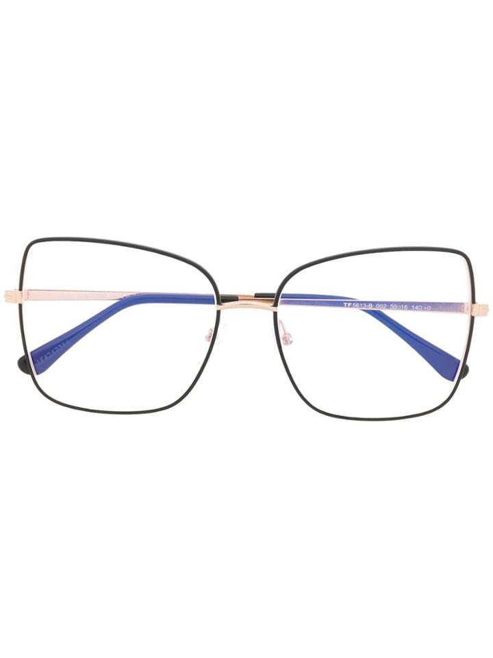 Tom Ford Eyewear Ft5613b Square-frame Glasses - Gold