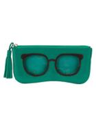 Sarah Chofakian Applique Eyeglasses Case - Green