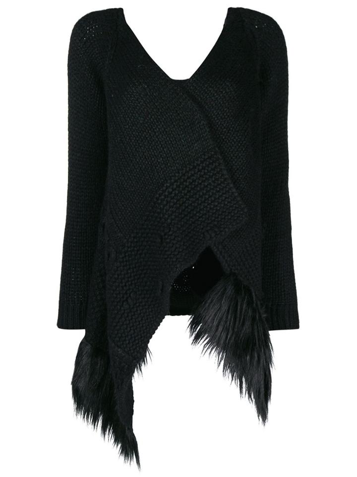Simone Rocha Patchwork Knitted Cardigan - Black