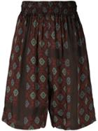 Hache Elasticated Waist Shorts - Brown