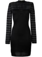 Balmain Longsleeved Knit Dress, Women's, Size: 38, Black, Viscose/polyamide