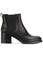 Ash Studded Ankle Boots - Black