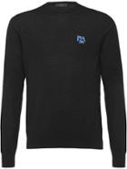 Prada Wool Sweater With Intarsia - Black