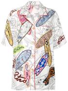 Etro Surfboard Floral Pint Shirt - White