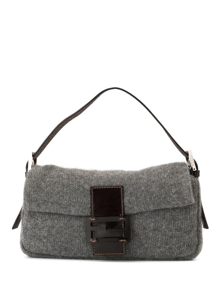 Fendi Pre-owned Mamma Baguette Shoulder Bag - Grey