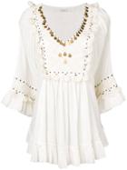 Mes Demoiselles Tassel Embellished Blouse - Neutrals