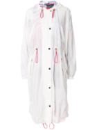 Tommy Hilfiger Printed Lining Hooded Raincoat - White