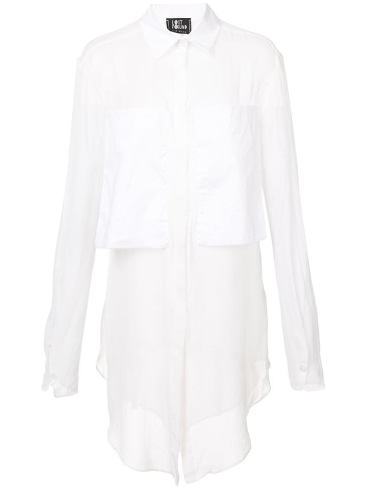 Lost & Found Ria Dunn Oversized Pocket Shirt - White