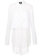 Lost & Found Ria Dunn Oversized Pocket Shirt - White
