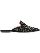 Pretty Ballerinas Micro-stud Mules - Black