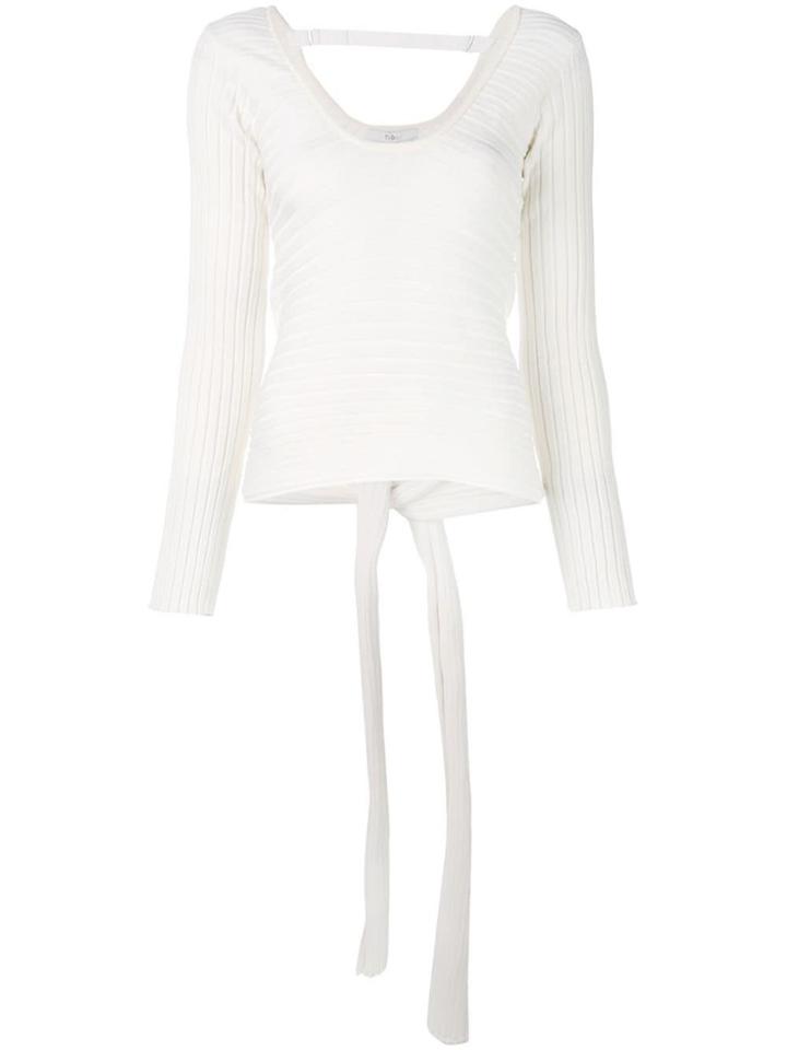 Tibi Ribbed Jumper - White