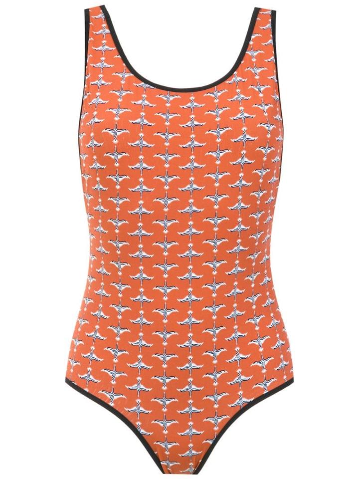 Track & Field Pássaros Reversible Swimsuit - Yellow