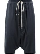 Rick Owens Drkshdw Drop Crotch Shorts - Blue