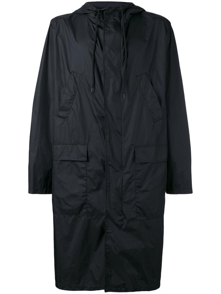 Msgm - Single Breasted Coat - Men - Polyamide - 46, Black, Polyamide
