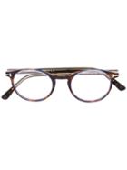 Tom Ford Eyewear Round Glasses, Brown, Acetate/metal (other)