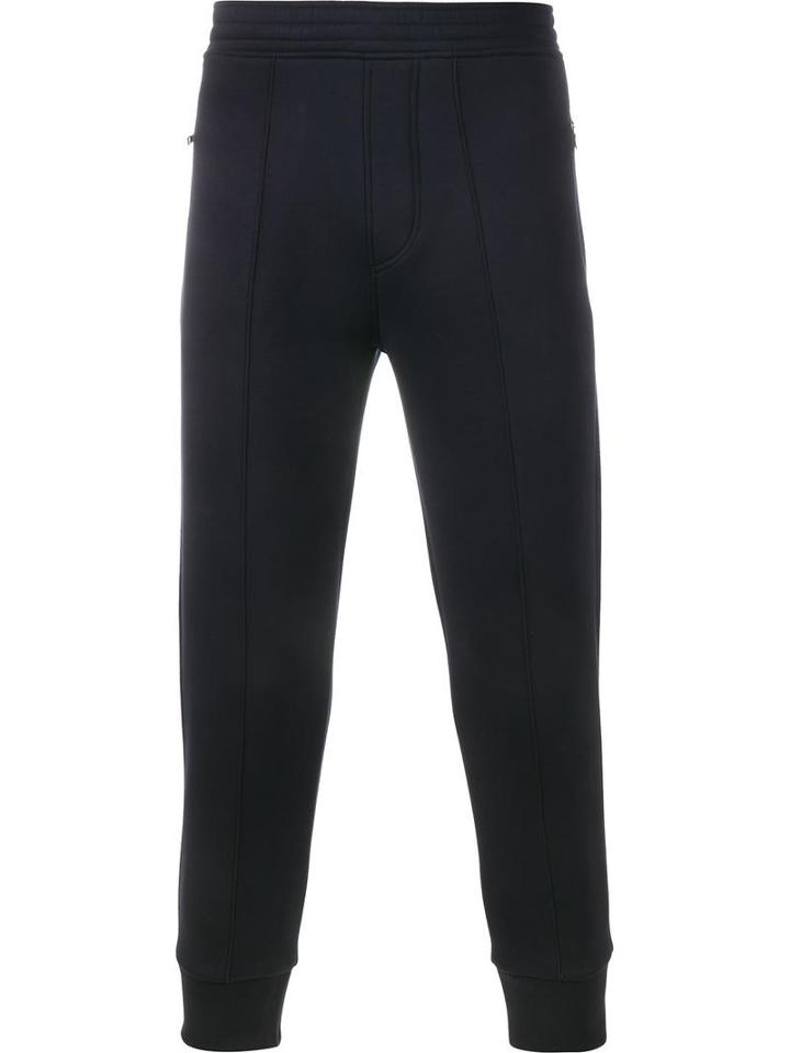 Neil Barrett Gathered Ankle Track Pants, Men's, Size: Large, Blue, Lyocell/cotton/viscose/spandex/elastane