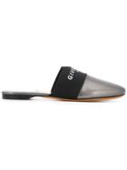 Givenchy Logo Trim Bedford Mules - Silver