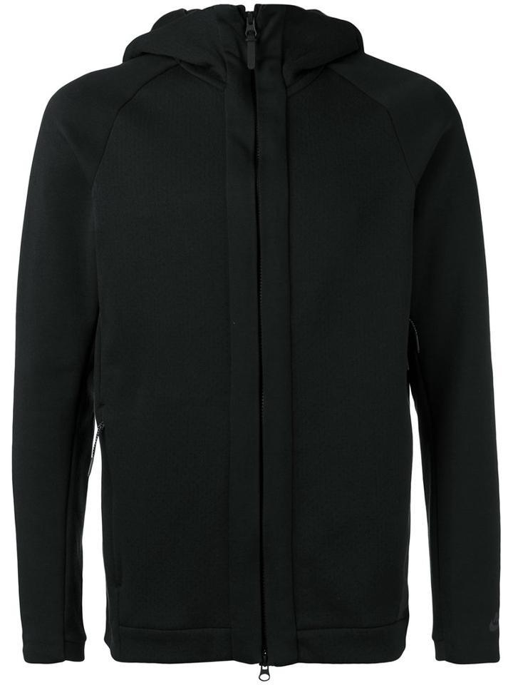 Nike Zip Hooded Cardigan, Men's, Size: Medium, Black, Cotton/polyester