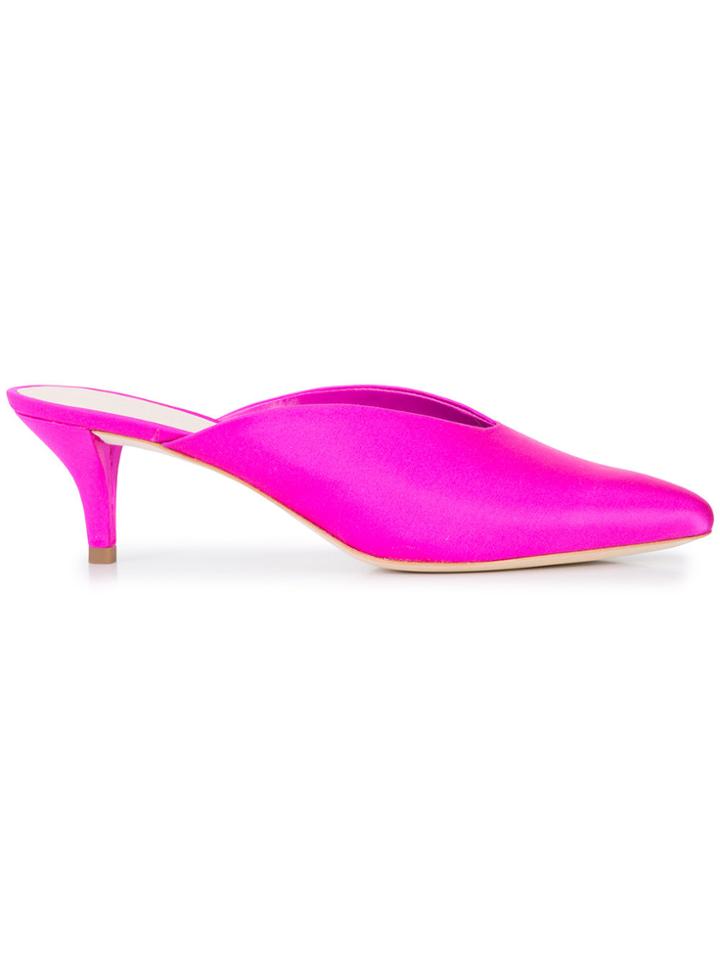 Loeffler Randall Juno Kitten-heel Mules - Pink & Purple
