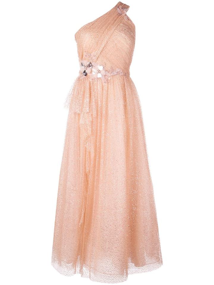 Marchesa Notte One Shoulder Dress - Pink