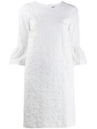 Antonelli Textured Puff Sleeve Dress - White