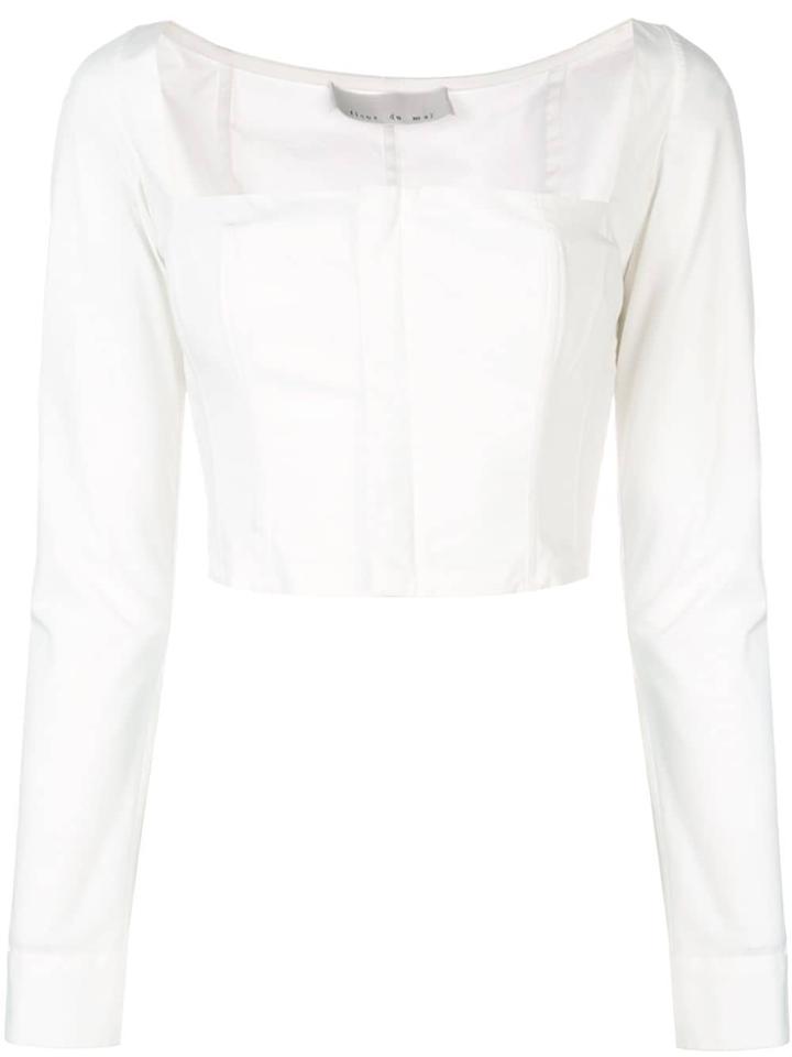 Fleur Du Mal Square Neck Blouse - White