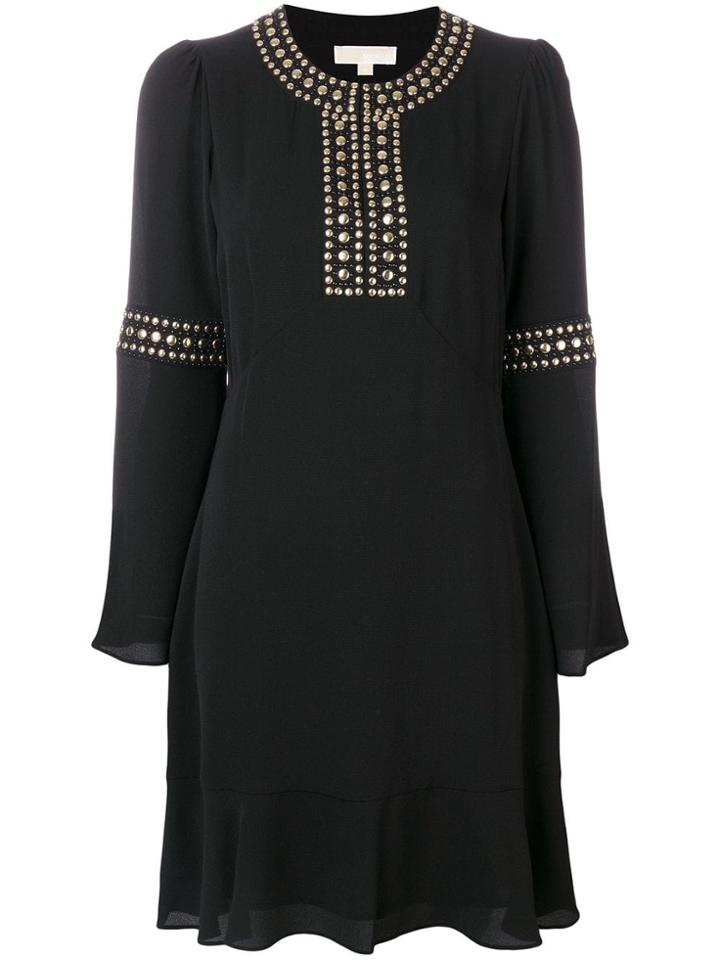 Michael Michael Kors Bell Sleeve Shift Dress - Black