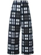 Ter Et Bantine - Checked Cropped Trousers - Women - Cotton/polyamide/acetate/cupro - 42, Women's, Black, Cotton/polyamide/acetate/cupro