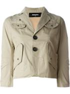 Dsquared2 Flap Pocket Jacket, Women's, Size: 40, Nude/neutrals, Cotton