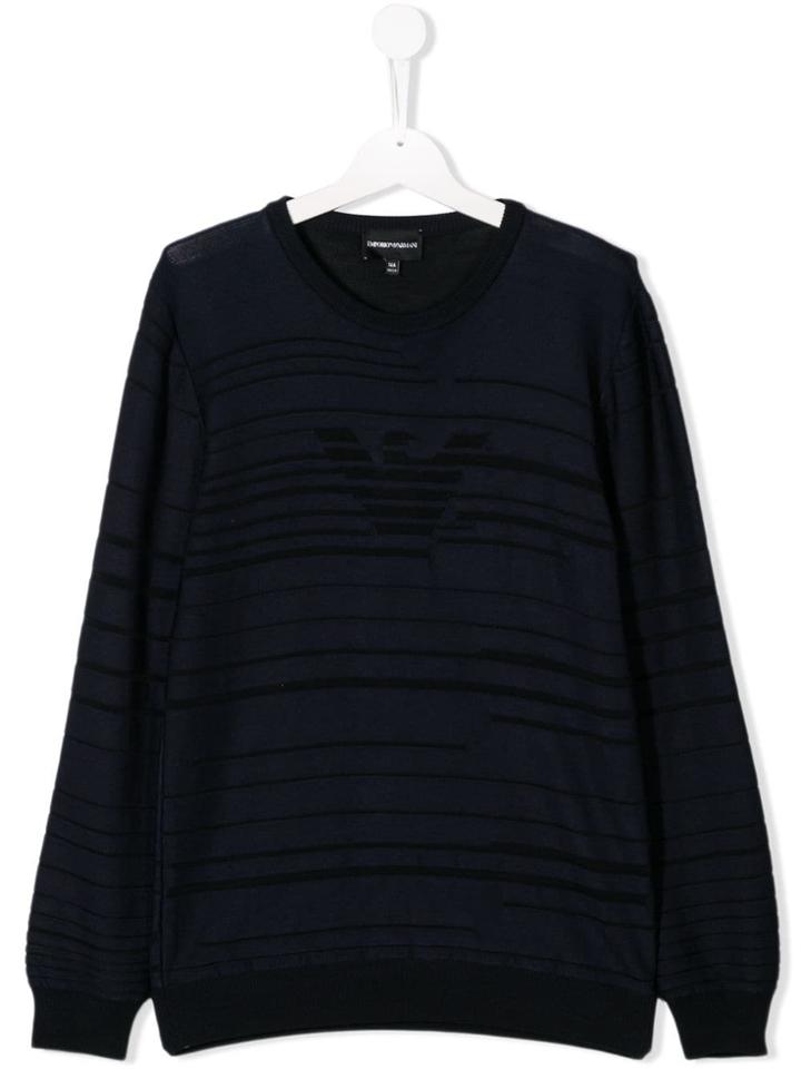 Emporio Armani Kids Classic Jersey Sweater - Blue