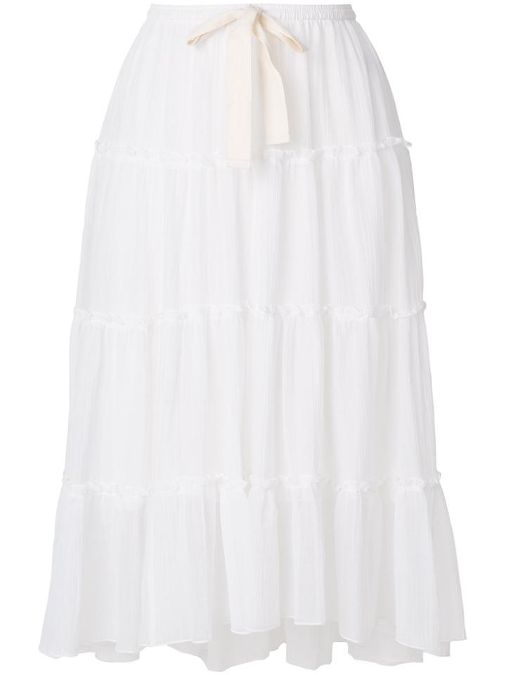 See By Chloé Gathered Panelled Skirt - White