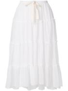 See By Chloé Gathered Panelled Skirt - White