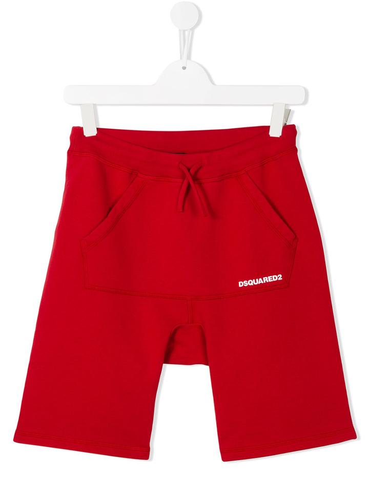 Dsquared2 Kids Drawstring Shorts, Boy's, Size: 14 Yrs, Red