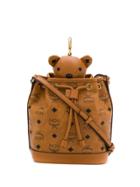 Mcm Teddy Bear Bucket Bag - Brown