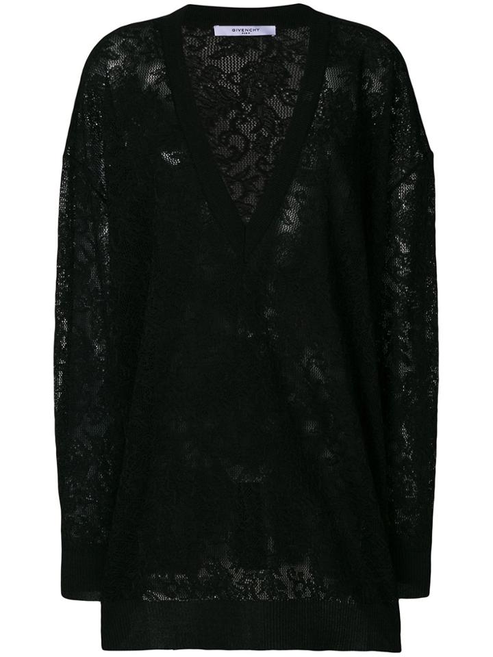 Givenchy Floral Embroidered Sweater - Black