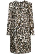 Calvin Klein 205w39nyc Leopard Print Midi Dress - Nude & Neutrals