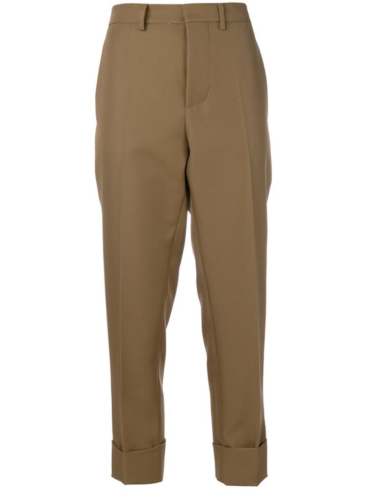 Marni High Waist Cropped Trousers - Nude & Neutrals