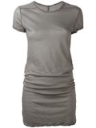Rick Owens Level Ss Long-line T-shirt, Women's, Size: 42, Grey, Cotton