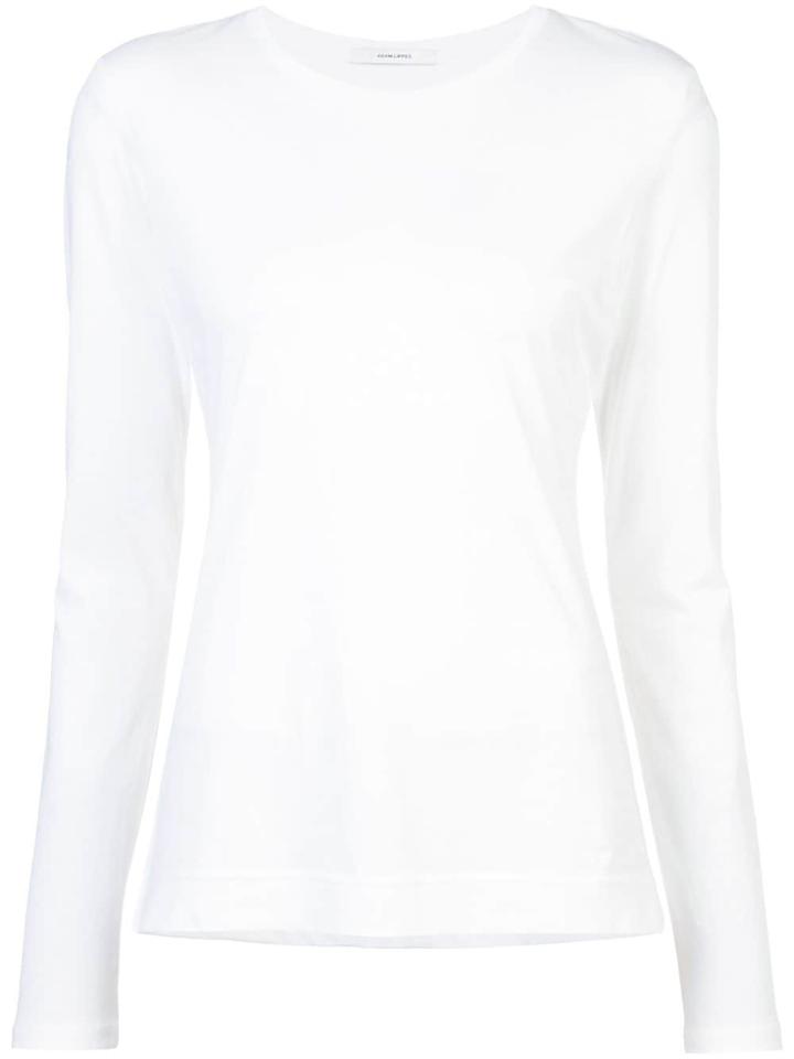 Adam Lippes Round Neck Long-sleeved Top - White