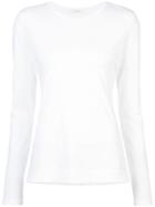 Adam Lippes Round Neck Long-sleeved Top - White