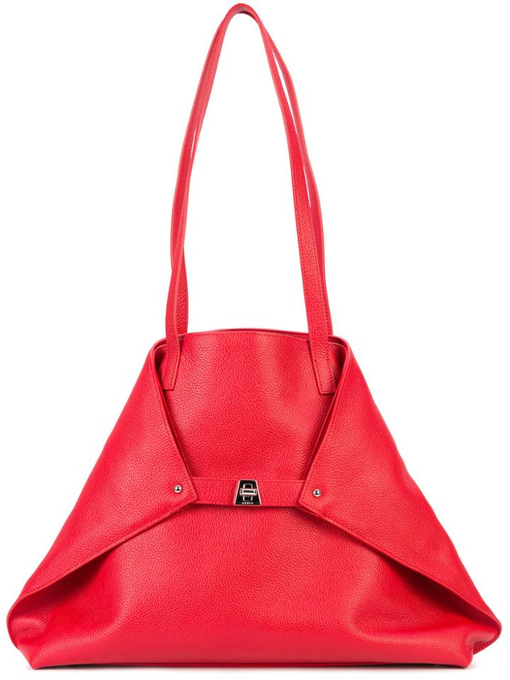 Akris Medium Ai Tote - Red