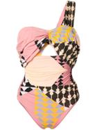 Self-portrait Shoulder Strap One-piece - Pink