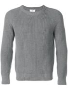 Ami Paris Raglan Sleeves Crewneck Sweater - Grey