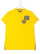 Tommy Hilfiger Junior Teen Racing Badge Polo Shirt - Yellow & Orange